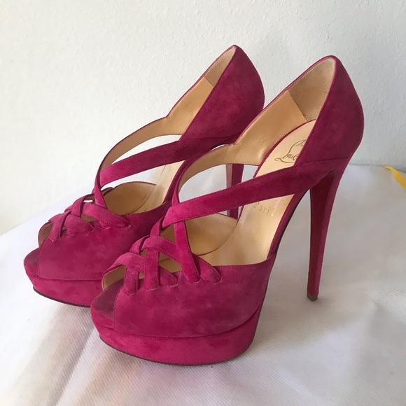 Christian Louboutin pink fuschia heels size 9 - Picture 2 of 4
